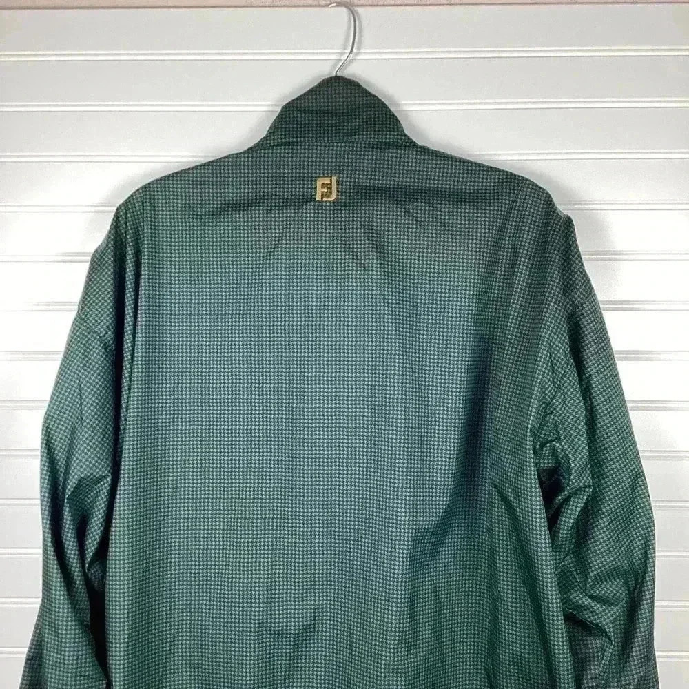 DryJoys by FootJoy FJ Mens 1/4 Zip Long Sleeve Rain Jacket Large Green Pullover - Picture 5 of 10